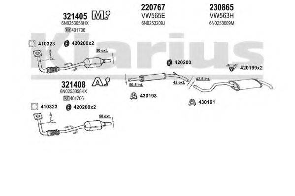 KLARIUS 931035E Система випуску ОГ