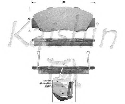 KAISHIN FK5060 Комплект гальмівних колодок, дискове гальмо