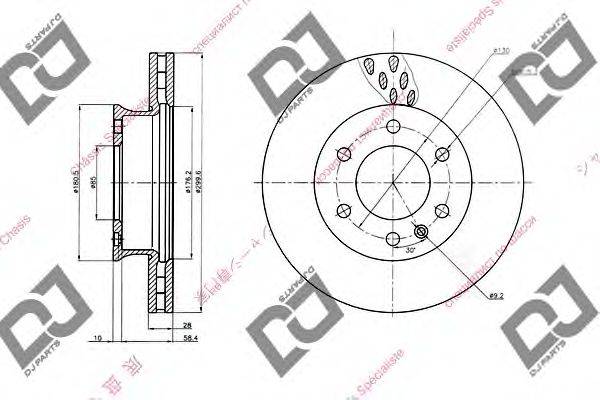 DJ PARTS BD1490 гальмівний диск