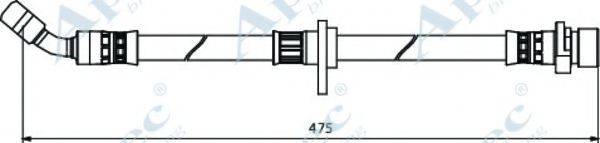APEC BRAKING HOS3981 Гальмівний шланг