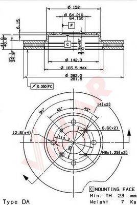 VILLAR 6281481 гальмівний диск