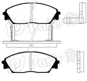 IPS PARTS IBD1423 Комплект гальмівних колодок, дискове гальмо