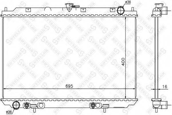 STELLOX 1026727SX Радіатор, охолодження двигуна