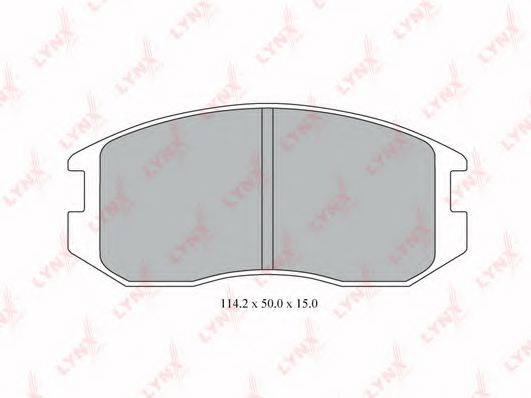 LYNXAUTO BD5524 Комплект гальмівних колодок, дискове гальмо