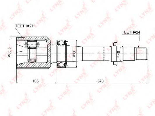 TOYOTA 4303033051 Шарнірний комплект, приводний вал