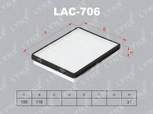 LYNXAUTO LAC706 Фільтр, повітря у внутрішньому просторі