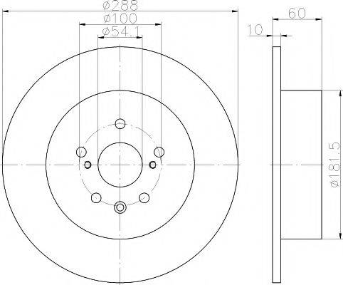 HELLA PAGID 8DD355115661 гальмівний диск