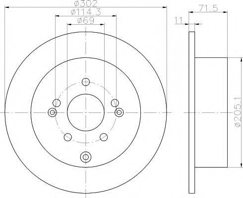 HELLA PAGID 8DD355114471 гальмівний диск