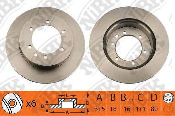 NIBK RN1240 гальмівний диск