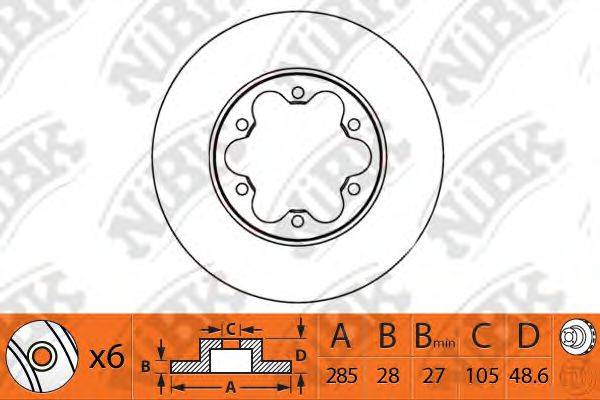 NIBK RN1330 гальмівний диск