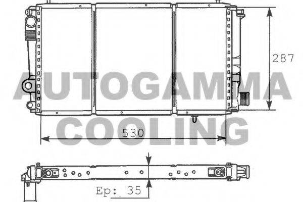 AUTOGAMMA 100173 Радіатор, охолодження двигуна