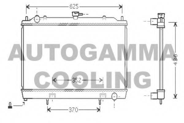 AUTOGAMMA 104295 Радіатор, охолодження двигуна