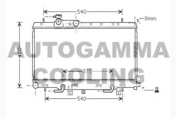 AUTOGAMMA 104315 Радіатор, охолодження двигуна