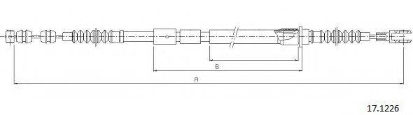 CABOR 171226 Трос, стоянкова гальмівна система