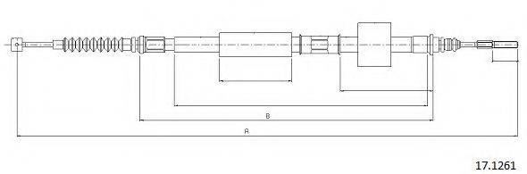CABOR 171261 Трос, стоянкова гальмівна система