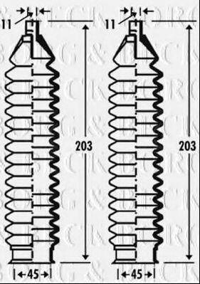 BORG & BECK BSG3287 Пильовик, рульове управління