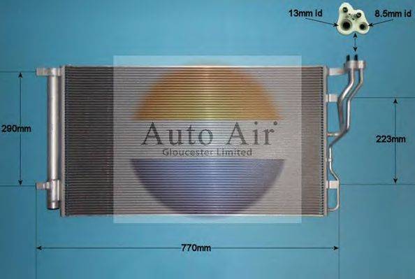AUTO AIR GLOUCESTER 169668 Конденсатор, кондиціонер