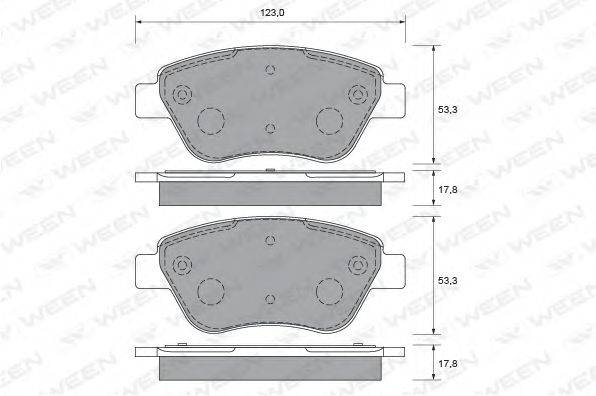 WEEN 1511963 Комплект гальмівних колодок, дискове гальмо