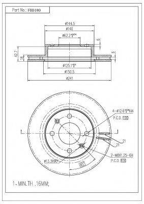 FI.BA FBD180 гальмівний диск