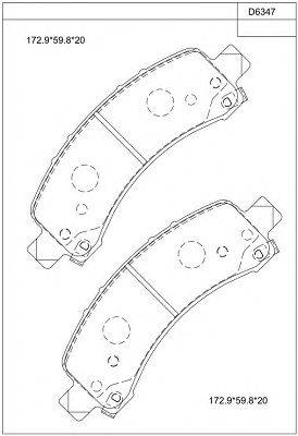 CHEVROLET 88983902 Комплект гальмівних колодок, дискове гальмо