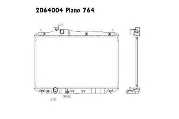 ORDONEZ 2064004 Радіатор, охолодження двигуна