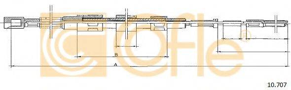 COFLE 10707 Трос, стоянкова гальмівна система