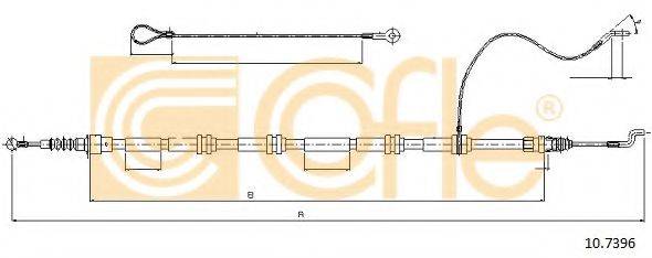 COFLE 107396 Трос, стоянкова гальмівна система
