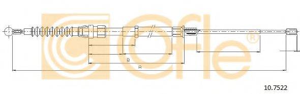 COFLE 107522 Трос, стоянкова гальмівна система