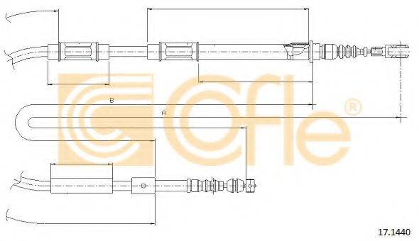 COFLE 171440 Трос, стоянкова гальмівна система