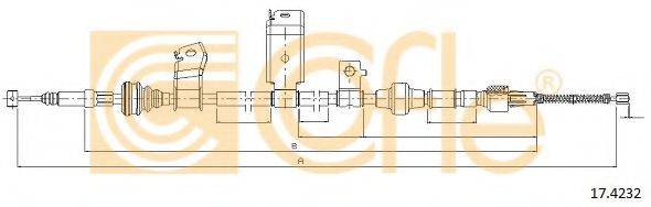 COFLE 174232 Трос, стоянкова гальмівна система