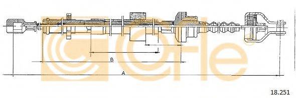 COFLE 18251 Трос, управління зчепленням