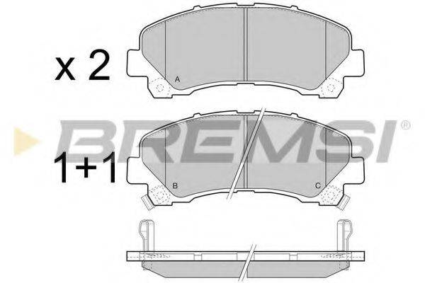 BREMSI BP3442 Комплект гальмівних колодок, дискове гальмо