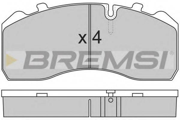 BREMSI 29093 Комплект гальмівних колодок, дискове гальмо