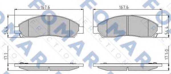 FOMAR FRICTION FO873381 Комплект гальмівних колодок, дискове гальмо
