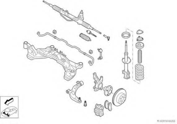 HERTH+BUSS JAKOPARTS N00403VA Рульове управління; Підвіска колеса