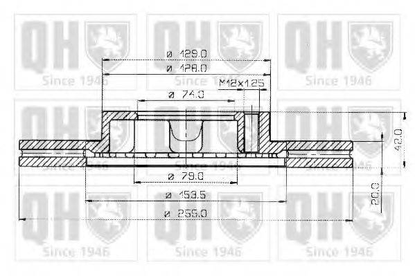 QUINTON HAZELL BDC3708 гальмівний диск