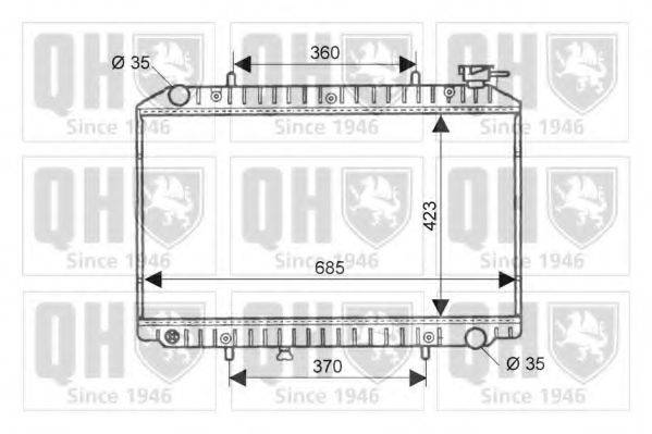 QUINTON HAZELL QER1766 Радіатор, охолодження двигуна