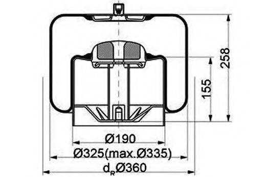 MERCEDES-BENZ 946 320 05 21 Кожух пневматичної ресори