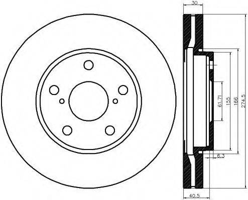 MINTEX MDC1236 гальмівний диск
