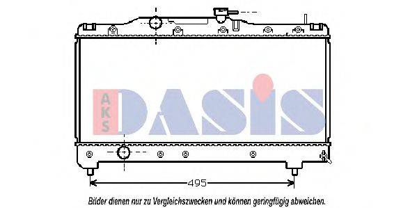 AKS DASIS 210430N Радіатор, охолодження двигуна
