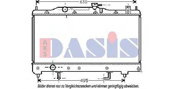 AKS DASIS 211980N Радіатор, охолодження двигуна