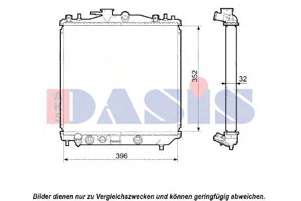 AKS DASIS 2500001 Радіатор, охолодження двигуна