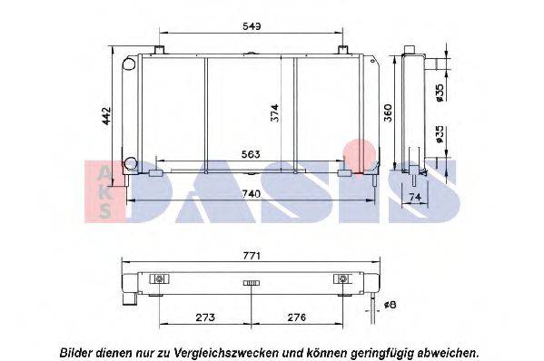 AKS DASIS 400480N Радіатор, охолодження двигуна