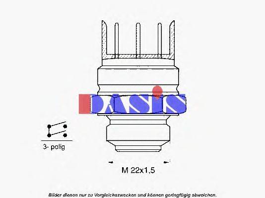 AKS DASIS 601795D Термивимикач, вентилятор радіатора
