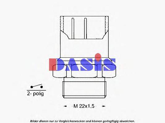AKS DASIS 602095D Термивимикач, вентилятор радіатора