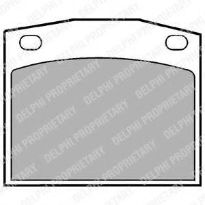 DELPHI LP118 Комплект гальмівних колодок, дискове гальмо