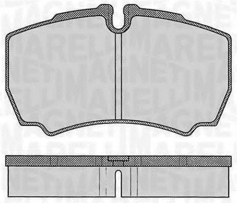 MAGNETI MARELLI 363916060434 Комплект гальмівних колодок, дискове гальмо
