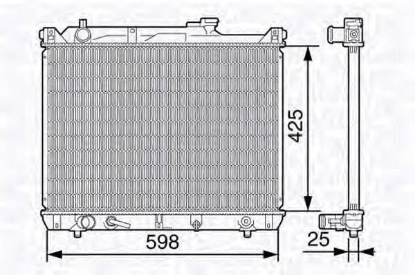 MAGNETI MARELLI 350213136800 Радіатор, охолодження двигуна